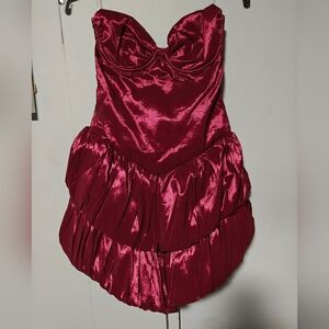 Oh Polly Burgundy Mini Dress